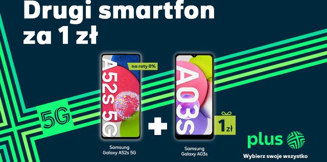 drugi smartfon za 1 zł w plusie